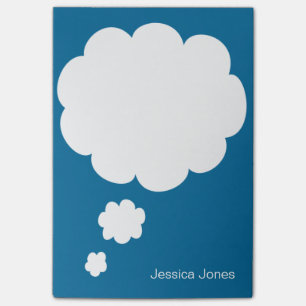 Post-it® Coutume bleue personnalisée arrondie par bulle