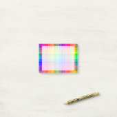 Post-it® Coutume de plaid d'arc-en-ciel (Sur un bureau)