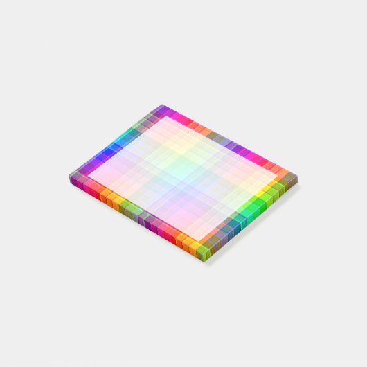 Post-it® Coutume de plaid d'arc-en-ciel (Incliné)