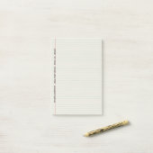 Post-it® Coutume rayée de papier de classeur de carnet (Sur un bureau)