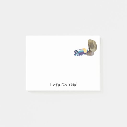 Post-it® Couverture, Bottes Cowboy et photo Casquette perso (Devant)