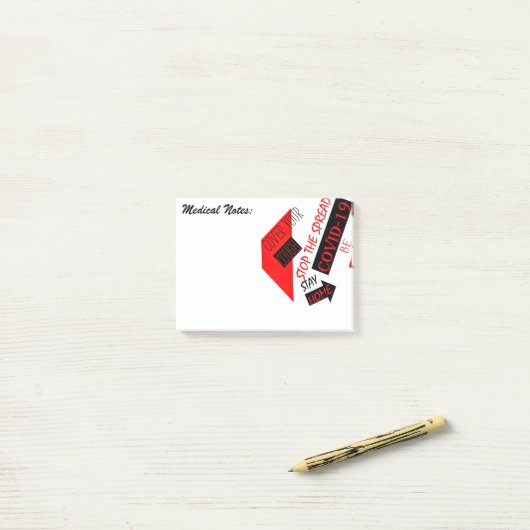 Post-it® Covid-19 (Sur un bureau)