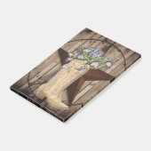 Post-it® cow-boy fleur sauvage de la grange rustique (Incliné)