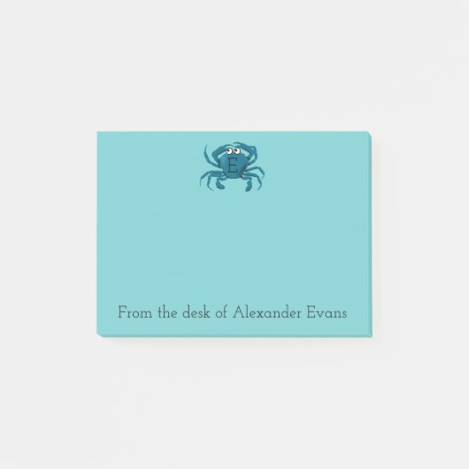 Post-it® Crabe bleu (Devant)