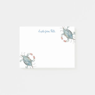 Post-it® Crabe bleu aquarelle