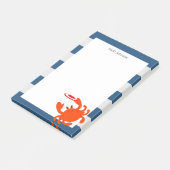 Post-it® Crabe frisbee marine Personnalisé (Incliné)