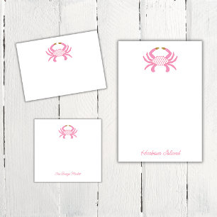 Post-it® Crabe Rose Chic   Pense-Bêtes Côtiers