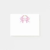 Post-it® Crabe Rose Chic | Pense-Bêtes Côtiers (Devant)