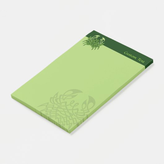 Post-it® Crabe vert Nœud celtique (Incliné)