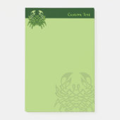 Post-it® Crabe vert Nœud celtique (Devant)