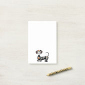 Post-it® Crâne à sucre Dachshund (Sur un bureau)