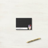 Post-it® Crâne à sucre mexicain mignon personnalisé Hallowe (Sur un bureau)