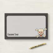 Post-it® Crâne avec coeurs (Sur un bureau)