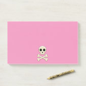 Post-it® Crâne avec os (Sur un bureau)