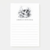 Post-it® Crâne avec peinture à l'aquarelle rose (Devant)