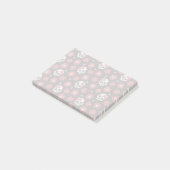 Post-it® Crâne de goth floral de la tangerine (Incliné)