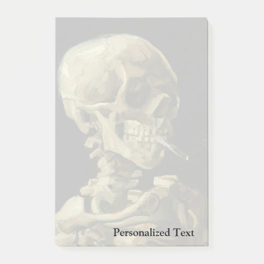 Post-it® Crâne de Van Gogh | avec la cigarette brûlante | (Devant)