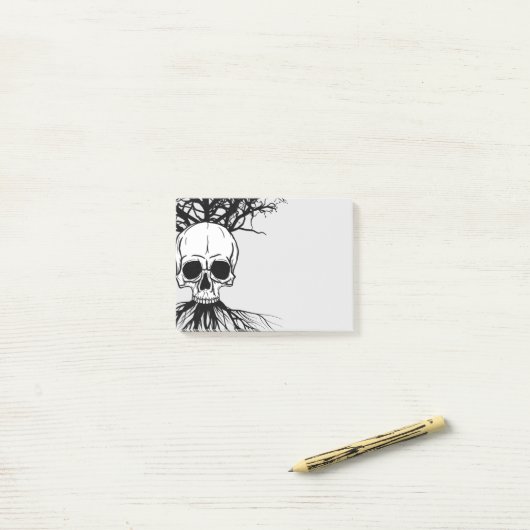 Post-it® Crâne et arbre (Sur un bureau)