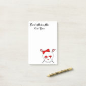 Post-it® Crâne et ciseaux accessoires de cheveux (rouges) (Sur un bureau)