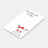 Post-it® Crâne et ciseaux accessoires de cheveux (rouges) (Incliné)