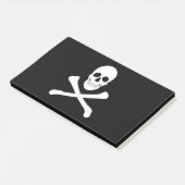 Post-it® Crâne et os croisés (Drapeau de pirate) (Incliné)