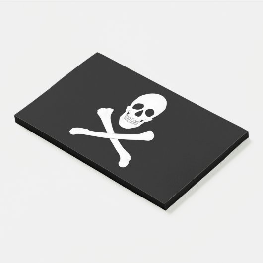 Post-it® Crâne et os croisés (drapeau pirate) (Incliné)