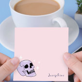 Post-it® Crâne mignon sorcière rose et violet