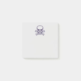 Post-it® Crâne n Bones gris 3x3 tampons