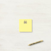 Post-it® Crâne n Bones Plaques de notes jaunes (Sur un bureau)