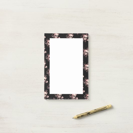 Post-it® Crânes d'Halloween (Sur un bureau)