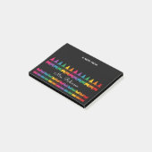 Post-it® Crayon arc-en-ciel pour appréciation des enseignan (Incliné)