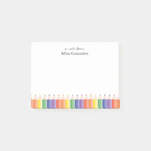 Post-it® Crayon de couleur personnalisé pour enseignant 