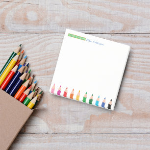 Post-it® Crayon de couleur personnalisé pour enseignant