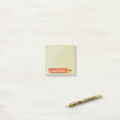 Post-it® Crayon de rouge d'aquarelle (Sur un bureau)