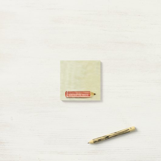 Post-it® Crayon de rouge d'aquarelle (Sur un bureau)