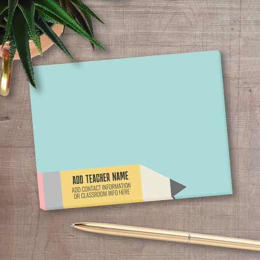 Post-it® Crayon moderne avec informations sur l'enseignant