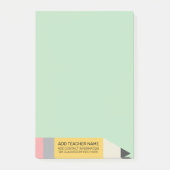 Post-it® Crayon moderne avec informations sur l'enseignant  (Devant)