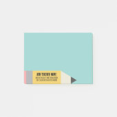 Post-it® Crayon moderne avec informations sur l'enseignant (Devant)
