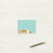 Post-it® Crayon moderne avec informations sur l'enseignant (Sur un bureau)