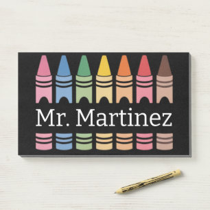 Post-it® Crayon Personnalisé Nom de l'Enseignant Retour à l