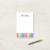 Post-it® Crayons Arc-en-Ciel Brillants Enseignant de Matern (Sur un bureau)