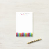 Post-it® Crayons arc-en-ciel | Enseignant de jardin d'enfan (Sur un bureau)