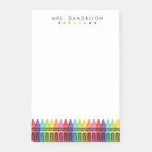 Post-it® Crayons arc-en-ciel | Enseignant de jardin d'enfan (Devant)