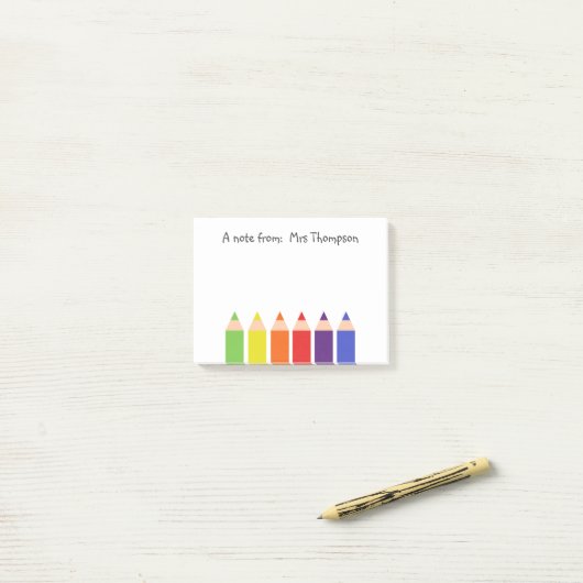 Post-it® Crayons colorés (Sur un bureau)