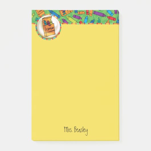 Post-it® Crayons colorés 4 x 6 (Devant)