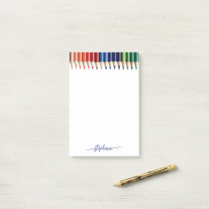Post-it® Crayons colorés avec nom