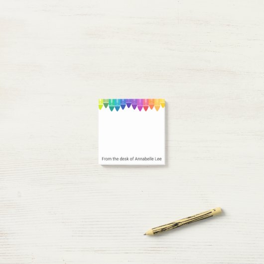 Post-it® Crayons colorés cool (Sur un bureau)