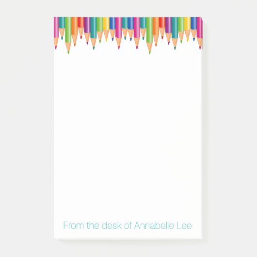 Post-it® Crayons d'arc-en-ciel de cascade (Devant)
