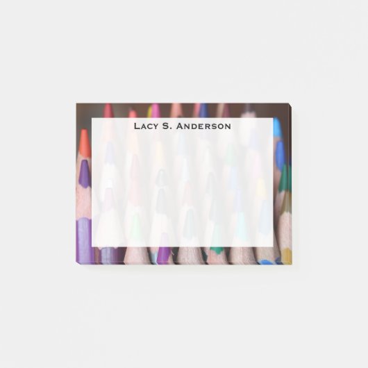 Post-it® Crayons de couleur Monogram Rainbow Art (Devant)