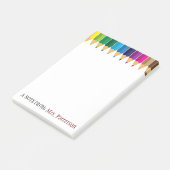 Post-it® Crayons de couleur personnalisés pour enseignants (Incliné)